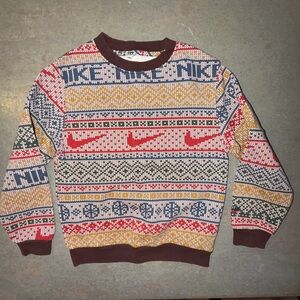 Nike Colorful Patterned Crewneck Sweater